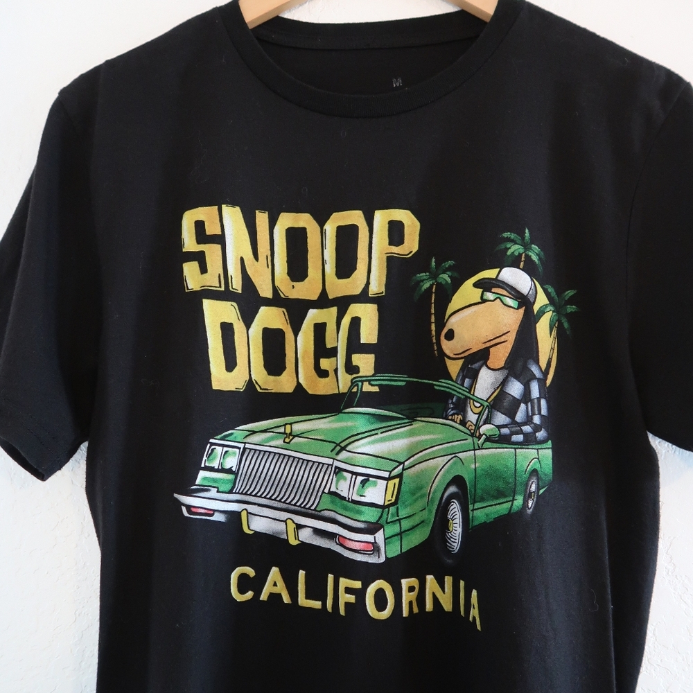 Snoop Dogg California Black T-Shirt 100% Cotton Size Medium
